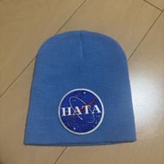 RIEHATA HATA ロゴ刺繍 ニット帽 ライトブルー HATABOYのサムネイル