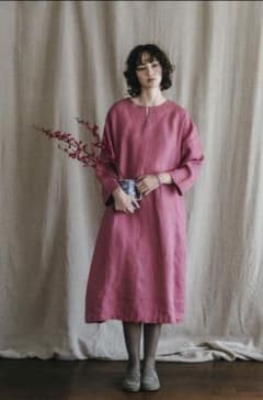 最終値下げ！2025 fog linen work イエヴァ コクーンワンピース - メルカリ