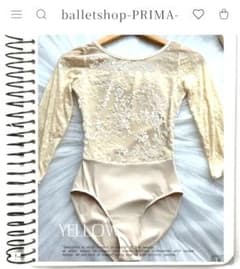 ballet PRIMA】エンボスフローラルメッシュレオタード 長袖 M - メルカリ