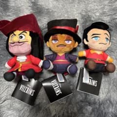 ディズニーヴィランズ赤いほっぺぬいぐるみ ナムコ限定品 合計3点セット