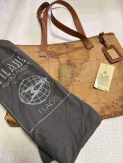 【未使用】世界地図 トートバッグ　袋つき　（ALVIERO MARTINI）のサムネイル