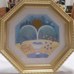 金色　八角形風水絵画のサムネイル