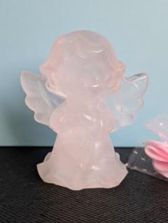 ローズクォーツ 天使ちゃん♡ エンジェル 天然石 彫刻 置物 新入荷