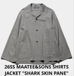 26SS MAATEE&SONS シャツジャケット シャークスキン グレー 1 - メルカリ