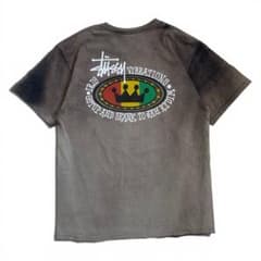 STUSSY ステューシー ラスタクラウン フェード Tシャツ メキシコ製 STUSSY ステューシー ラスタクラウン フェード Tシャツ メキシコ製