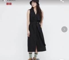 【新品未使用】UNIQLO×JWANDERSONリネンブレンドラペルワンピースのサムネイル