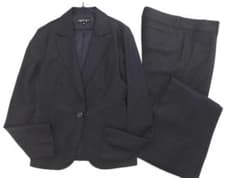 INDIVI インディヴィ ストライプ パンツ スーツ 上40 下38 ネイビー