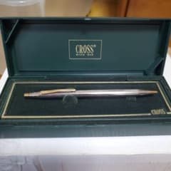 CROSS ボールペン シルバー 専用ケース付き - メルカリ