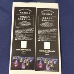 teamLab Planets TOKYO 招待券2枚のサムネイル