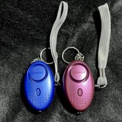 防犯ブザー 2個セット ブルー パープルのサムネイル
