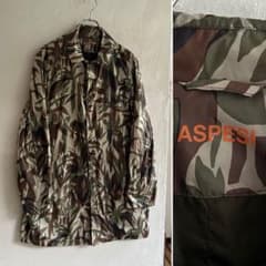 美品 ASPESI 迷彩 カモフラ パッカブル ナイロンコート アスペジ 美品 ASPESI 迷彩 カモフラ パッカブル ナイロンコート アスペジ
