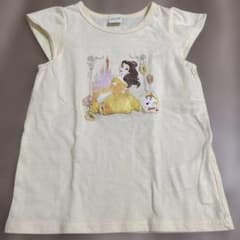Petit Main Short-Sleeved T-Shirt, Princess Belle, Disney, Yellow [Size 110]