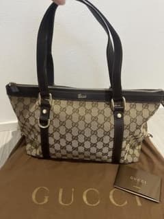 GUCCI GGキャンバス トートバッグ アビー　ブラウンのサムネイル