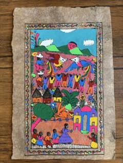 メキシコ 絵画 アート アマテ絵① - メルカリ