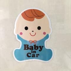 ☆新品未使用☆ Baby in Car マグネット カーステッカー ブルーのサムネイル