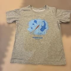 ☆沖縄限定商品☆ mont-bell 地図デザイン Tシャツ グレーSのサムネイル