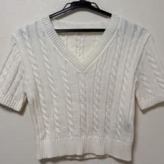 Shein dazy ニット　半袖　ニットTシャツのサムネイル