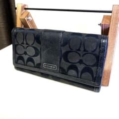 COACH 長財布 シグネチャー ブラックのサムネイル