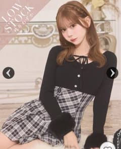 michellMacaron ミシェルマカロン ボレロチェックロングワンピース michellMacaron ボレロチェックロングワンピース ミシェルマカロン