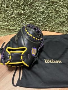 Wilson A1600 硬式キャッチャーミット ブラック/パープル/イエロー Wilson A1600 硬式キャッチャーミット ブラック/パープル/イエロー