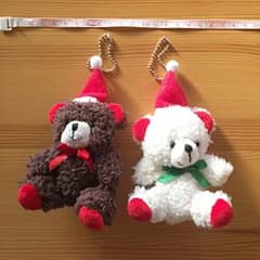 クリスマス ベア セット ブラウン & ホワイトのサムネイル
