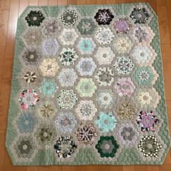 【ハンドメイド】パッチワークキルト マルチカバー　約175×245cm ☆ハンドメイド☆パッチワークキルト マルチカバー - メルカリ