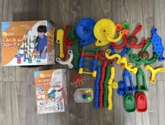 公文式　くみくみスロープ おもちゃセット全57ピース　ジャンプ大車輪セットのサムネイル