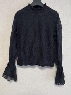 MOUSSY ブラックレースハイネック長袖トップスのサムネイル