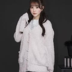 pium ファンシーヤーンボリュームロングカーデ カーディガン ホワイトのサムネイル