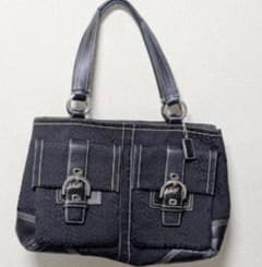 【COACH】シグネチャー トートバッグ 黒 レザー 肩掛け可 F6427のサムネイル