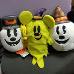 ハロウィンの縫いぐるみとハンドパペットの３点セット
