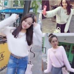 りんこ様専用♡ハート くり抜き ニット セーター♪ ホワイトのサムネイル