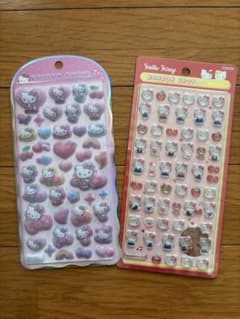 【正規品】ハローキティ コットンパフィー＆ボンボンドロップシール ⭐︎2点⭐︎のサムネイル