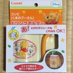 新品 未使用 くまのプーさん 紙パック補助ドリンクホルダーのサムネイル