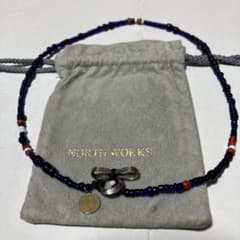 新品 NORTH WORKS オールド ホワイトハーツ ビーズ ネックレス 青 NORTH WORKS ネックレス ビーズ ネイビー - メルカリ