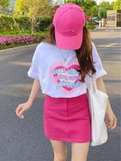 ハートロゴ プリント Tシャツ ホワイトのサムネイル