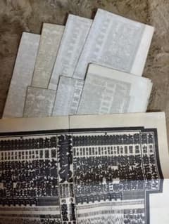 大相撲　番付表　8枚　昭和