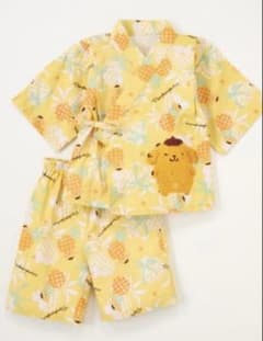 【新品タグ付き】ポムポムプリン　甚平　100サイズ　リバーシブルスパンコールのサムネイル