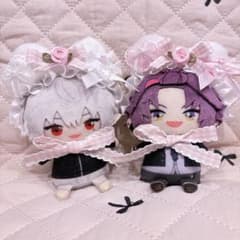 ぬい服 10cm にじぱぺ にじぱぺっと ヘッドドレスピンク バラ ハート