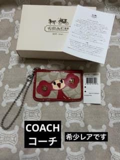 レア【新品】COACHコーチ✨poppy✨コインカードケース✨赤レッド 