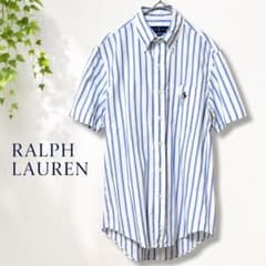 RALPH LAUREN 現行タグ 半袖シャツ ストライプ XS 綿100% - メルカリ