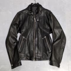 00's archive y2k goatskin riders jacketのサムネイル