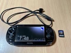 PS Vita ブラック ジャンク品 Minecraftソフト・充電器付きのサムネイル