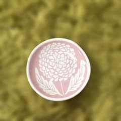 PITTO ANIMALS 豆皿 ピンク 花柄