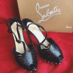 美品　ルブタン　サンダル パンプス　黒のサムネイル