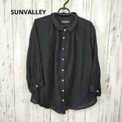 SUNVALLEY コットン100%ブラウス 七分袖　スミクロのサムネイル