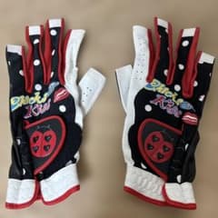 ゴルフ用レディースグローブ 黒白水玉のサムネイル