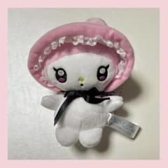 マイメロディ マスコット PINK&BLACKボンネット ぬいぐるみ