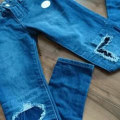 あちゃ様☆彡オールドネイビー/新品/160/デニム/ダメージ/クラッシュのサムネイル