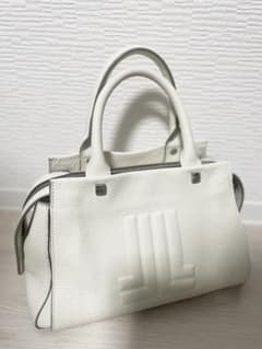 LANVIN en Bleu JLロゴ レザーバッグ ホワイト - メルカリ